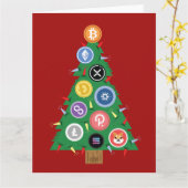 Arbre de Noël Crypto Ornement Carte de Cryptomonna (Fleur jaune)