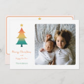 Arbre de Noël dans la carte de vacances twilight (Devant / Derrière)