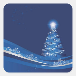 Arbre de Noël dans un autocollant de jardin d'hive