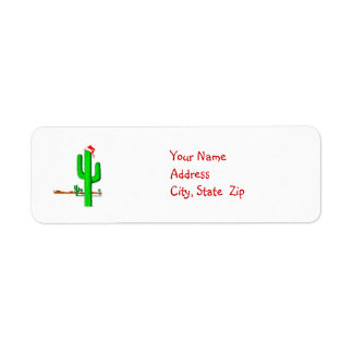 Arbre de Noël de Cactus - Étiquettes de adresse