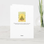 Arbre de Noël de la carte de voeux pliée en blanc  (Dos)