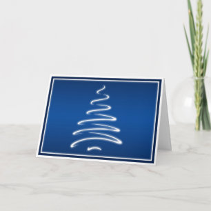 Arbre de Noël de remous dans la carte bleue et