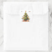 Arbre De Noël Décoré À De Étiquettes (Sac)