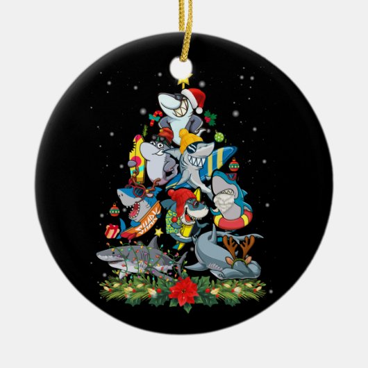 Arbre de Noël des requins Ornement Amateurs de req (Devant)