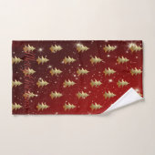 Arbre de Noël doré, Vacances de Noël (Serviette à main)