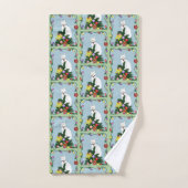 Arbre de Noël drôle et festif Chat blanc drôle Ver (Serviette à main)