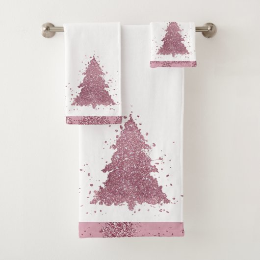 Arbre de Noël élégant | Dusty Mauve Pink Splatter (En situation)