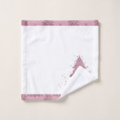 Arbre de Noël élégant | Dusty Mauve Pink Splatter (Gant de toilette)