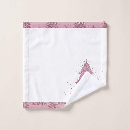 Arbre de Noël élégant | Dusty Mauve Pink Splatter (Gant de toilette)
