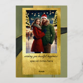 Arbre de Noël Elegant Swirl | Carte de vacances Fo (Verso)