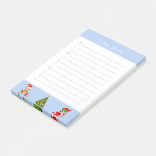 Arbre de Noël & Elfes Choses à faire Post-it Notes (Incliné)