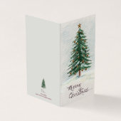 Arbre de Noël en aquarelle de style ancien à Snow  (Outside)