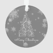 Arbre de Noël en argent et ornement de flocons de (dos)