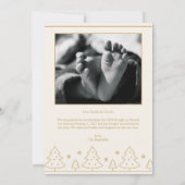 Arbre de Noël en or beige Deux photos Carte de vac (Dos)