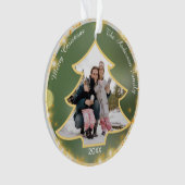 Arbre de Noël encadré photo personnalisée 2 côtés (devant)