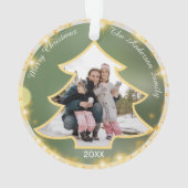 Arbre de Noël encadré photo personnalisée 2 côtés (dos)