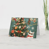 Arbre de Noël et carte de chat (Devant)