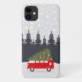 Arbre de Noël et coque iphone de voiture