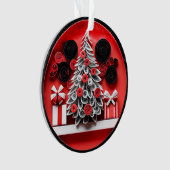 Arbre de Noël et flocons de neige 3d en papier qua (devant)