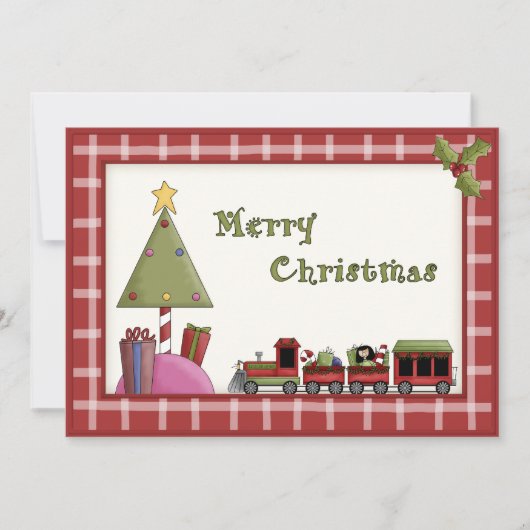 Arbre de Noël et invitation mignons de partie de (Devant)