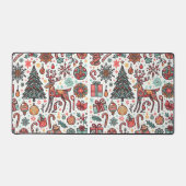 Arbre De Noël Et Motif Cadeau Mat De Bureau (Recto)