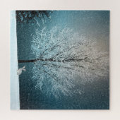 Arbre de Noël et puzzle de neige (Horizontal)