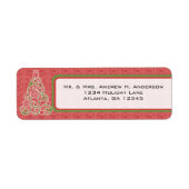 Arbre de Noël Étiquettes d'araignée rouge et verte (Devant)