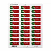Arbre de Noël Étiquettes de adresse (Feuille entière)