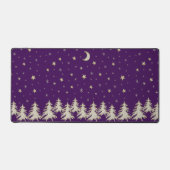 Arbre de Noël, étoiles, lune sur violet (Recto)
