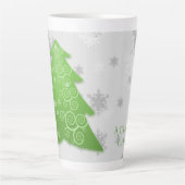 Arbre de Noël Festif Vert Latte Mug (Devant)
