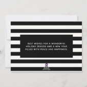 Arbre de Noël gothique avec Carte photo à rayures (Dos)