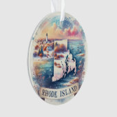 Arbre de Noël hivernal neige de Rhode Island (devant)