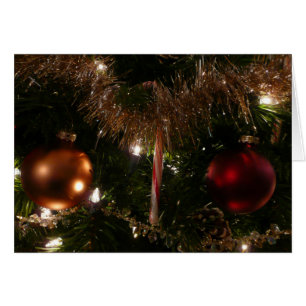 Arbre de Noël II Vacances Rouge et Or
