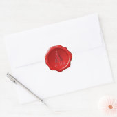 Arbre de Noël & Initiales sur Autocollant de Sceau (Enveloppe)