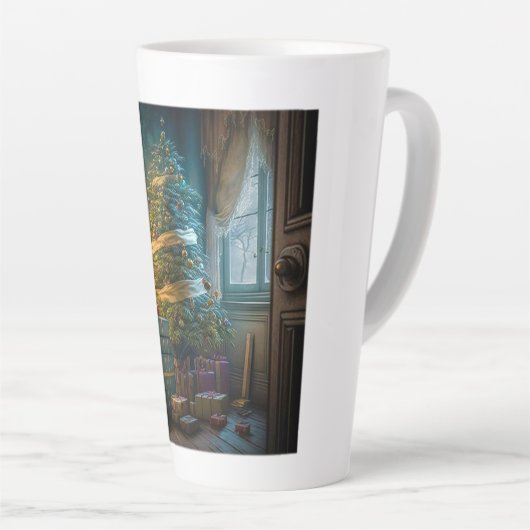 Arbre de Noël intérieur latte Mug (Angle droit)