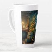 Arbre de Noël intérieur latte Mug (Angle gauche)