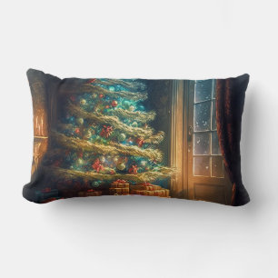 Arbre de Noël intérieur Lumbar Coussin 13" x 21"