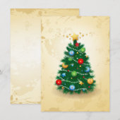 Arbre de Noël, invitation (Devant / Derrière)