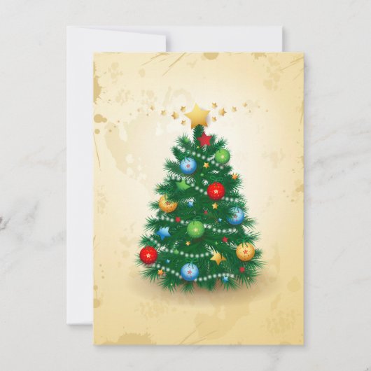 Arbre de Noël, invitation (Devant)