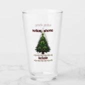 Arbre de Noël irlandais avec verre Shamrock (Devant)