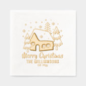 Arbre de Noël Joyeux Noël Nom de famille Date (Recto)