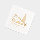 Arbre de Noël Joyeux Noël Nom de famille Date (Gauche)