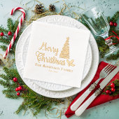 Arbre de Noël Joyeux Noël Nom de famille Date