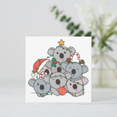 Arbre de Noël Koala Invitation de Noël Drôle d'Ani (Debout devant)