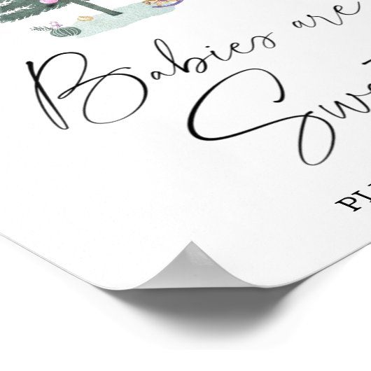 Arbre de Noël - les bébés sont une affiche douce (Coin)