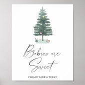 Arbre de Noël - les bébés sont une affiche douce (Devant)