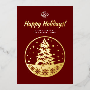 Arbre de Noël Logo Or Bourgogne Fêtes Carte