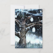 Arbre de Noël Lumières et Pots RSVP Réponse (Dos)