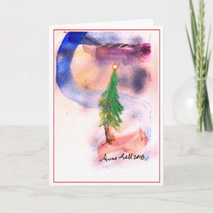 Arbre de Noël magique Carte de la Saint-Nuit amour