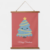 Arbre de Noël mignon accroché à la tapisserie (Recto)